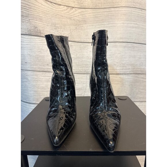 Stuart Weitzman Sioux Croco Nubuckleboot Size 7 - Picture 3 of 6